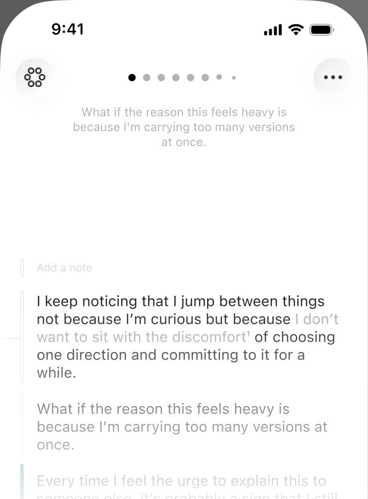 None Mind app screen